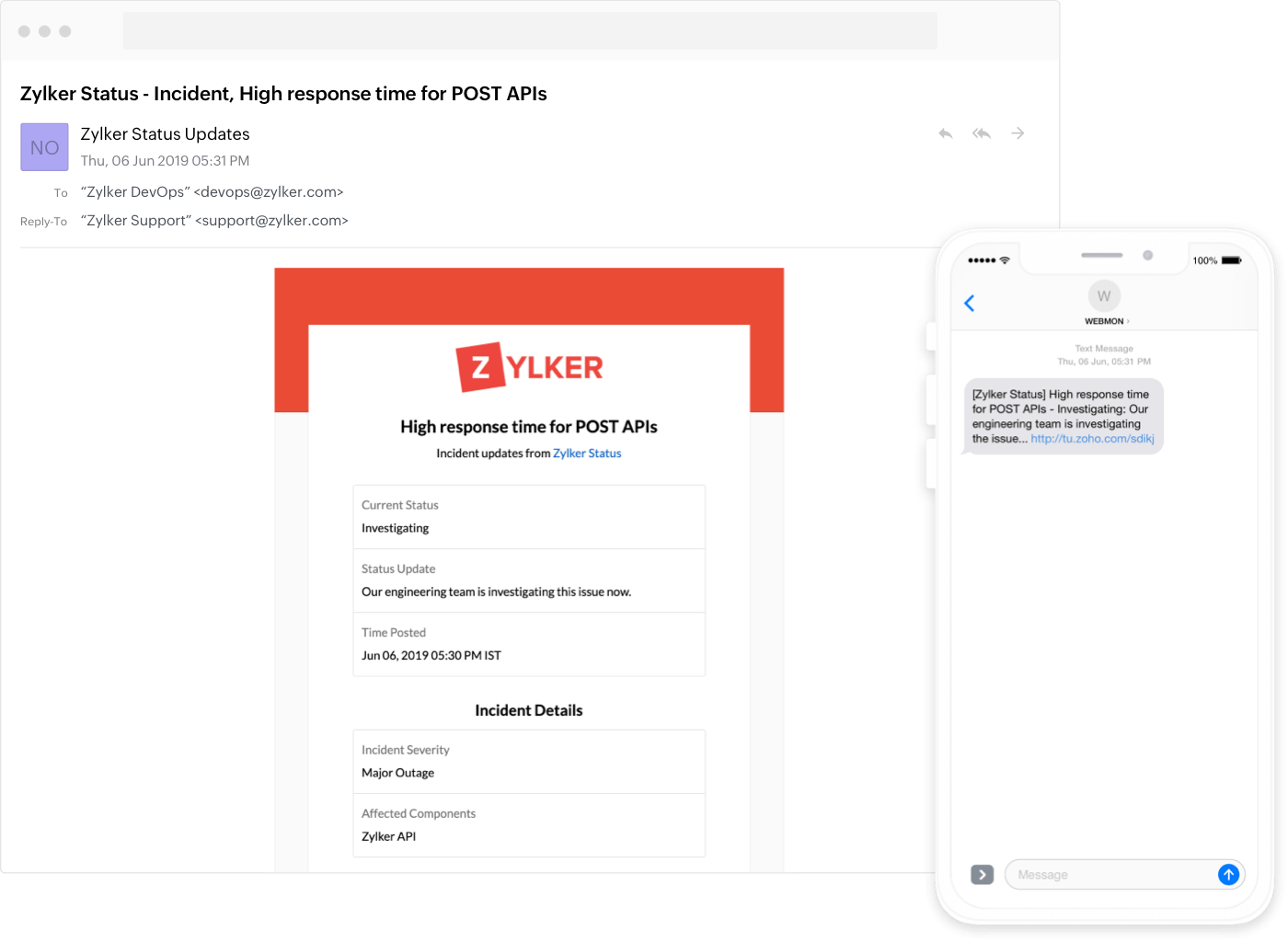 Incident notification using status page Incident communication using status pages